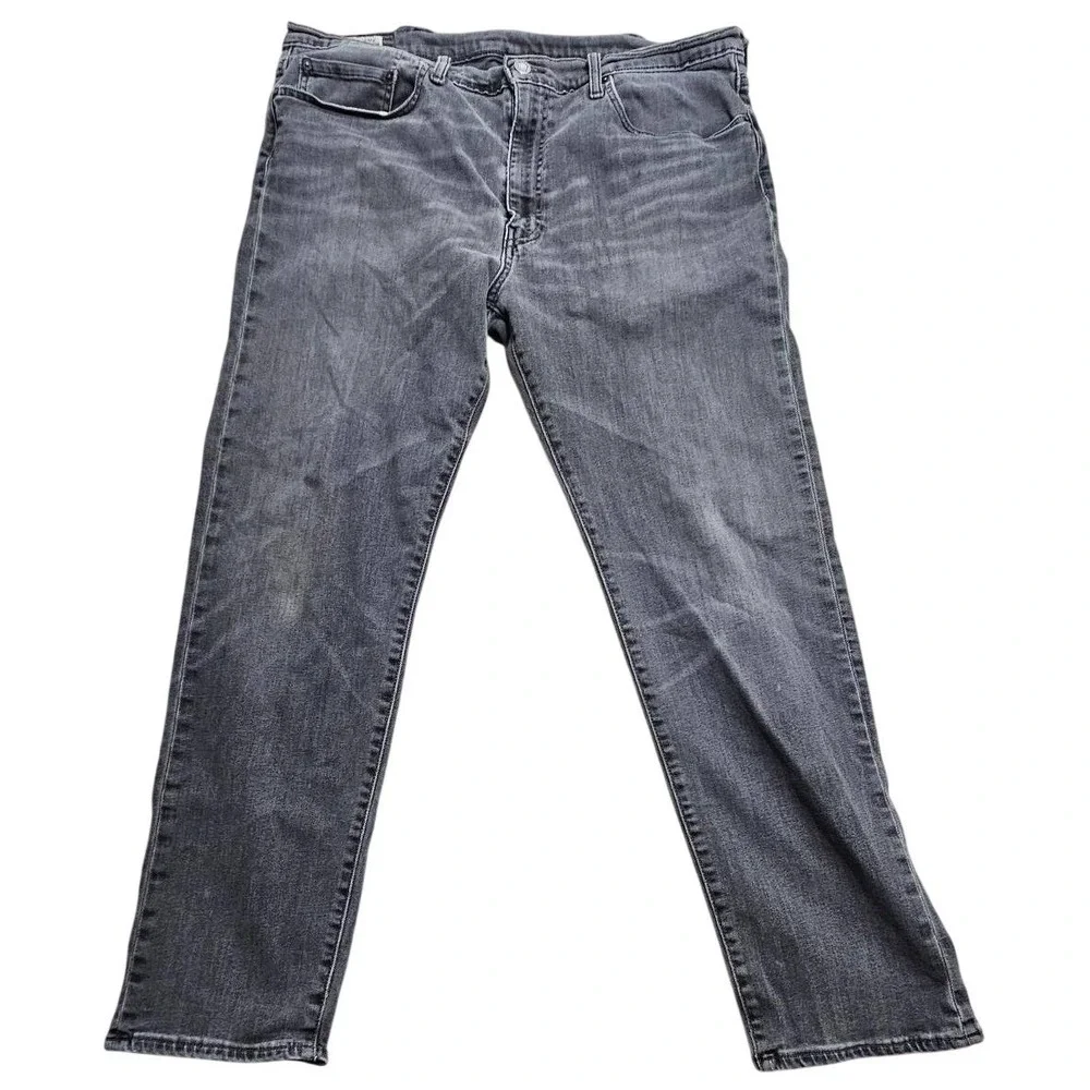 Levis Premium BIG E‎ 502 Regular Taper Mens Grey Denim Jeans 38x32 29507-0275